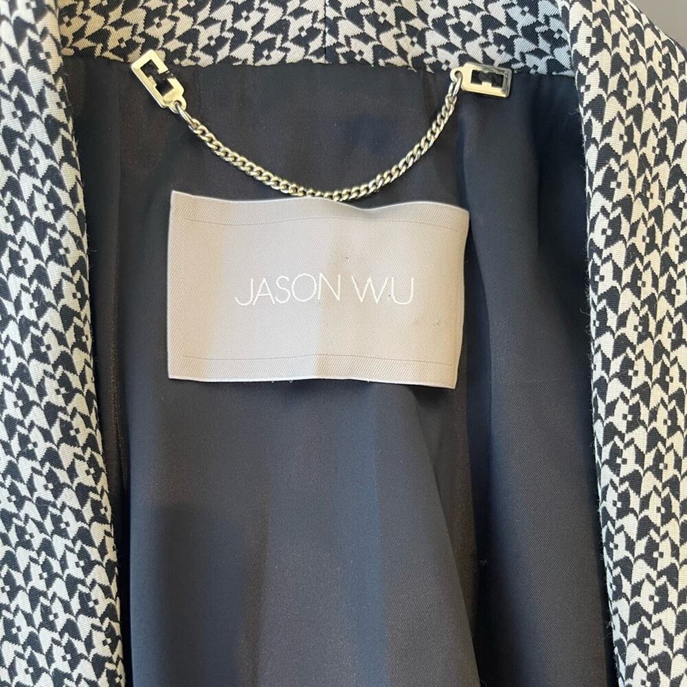 Jason Wu black and white geometric print blazer Size 4 - Picture 5 of 5